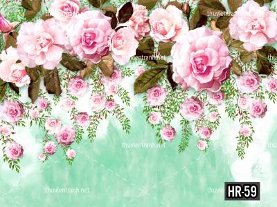 Tranh dán tường Hoa lá4 - Tranh tường chất lượng cao